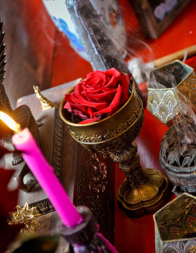 Anointing rose altar Rose Grail Priestess Training